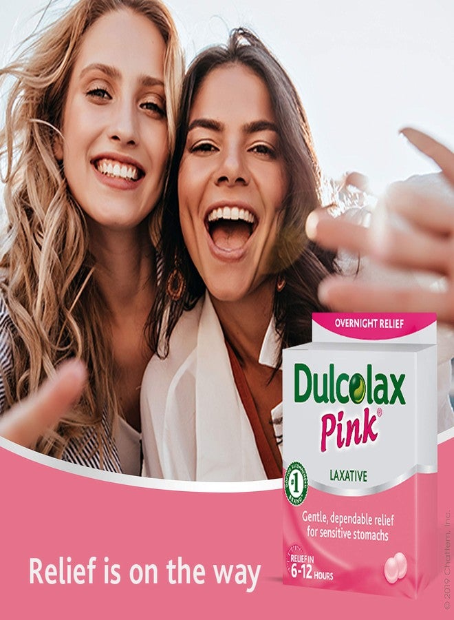 Dulcolax Pink Overnight Relief Stimulant Laxative, Bisacodyl, 5 mg Comfort Coated Tablets, 25 Count - Image 3